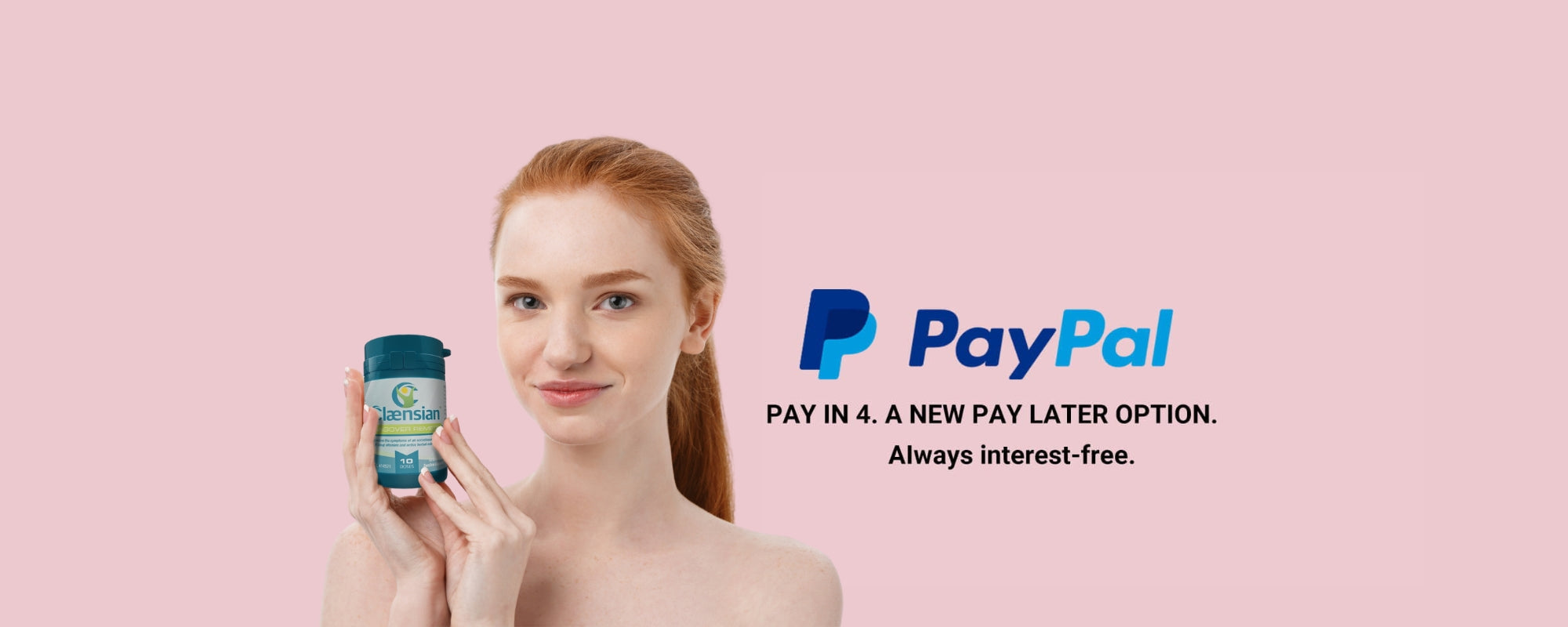 PayPal Pay in 4 Available for Clænsian Hangover Remedy Purchases.